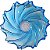Fruteira de vidro azul. - Imagem 2