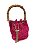 Bolsa saco de mão com pedras pink. - Imagem 2