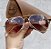 Óculos de Sol Ray Ban Aviador Lente Marrom Degrade Clássico Metal Dourado Feminino e Masculino - Imagem 6