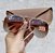 Óculos de Sol Ray Ban Aviador Lente Marrom Degrade Clássico Metal Dourado Feminino e Masculino - Imagem 1