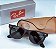 Óculos de Sol Ray-Ban Wayfarer Inclinado Preto Fosco Emborrachado Masculino e Feminino - Imagem 1
