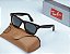 Óculos de Sol Ray-Ban Wayfarer Inclinado Preto Fosco Emborrachado Masculino e Feminino - Imagem 7