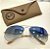 Óculos de Sol Ray-Ban Aviador Lente Azul Degrade Armação Metal Feminino e Masculino - Imagem 3
