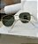 Óculos de Sol Ray-Ban Hexagonal Lente Preto Metal Dourado Feminino e Masculino - Imagem 6