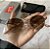 Óculos de Sol Ray-Ban Round Lente Marrom Metal Dourado Feminino e Masculino - Imagem 3