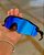 Óculos de Sol Oakley Radar Ev Espelhado Azul Armação Fosco Lançamento Masculino - Imagem 2