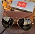 Óculos de Sol Ray Ban Aviador lente Preto Cristal Metal Dourado Feminino e Masculino Mais Vendido - Imagem 4