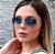 Óculos de Sol Ray-Ban Aviador 3026 Azul Degrade Lente Cristal Armação Dourado Feminino - Proteção UV400 - Imagem 5