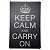 Placa de Metal Decorativa Keep Calm and Carry On - Imagem 1