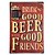 Placa de Metal Decorativa Good Beer with Good Friends - Imagem 1