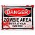 Placa - Danger Zombie Area - BLOOD EDITION - 20 x 15 cm - Imagem 1