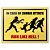 Placa In Case Of Zombie Attack Run Like Hell - 20 x 15 cm - Imagem 1