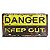 Placa de Metal Decorativa Danger Keep Out - 30 x 15 cm - Imagem 1