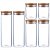 Kit 6 Potes De Vidro Com Tampa Bambu 600/400/200ml - Imagem 1