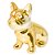 Enfeite de porcelana Bulldog 6 cm - cor dourado - Imagem 1