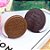Espelho de bolso Makeup Cookie Chocolate com pente - Imagem 1