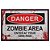Capacho em Vinil Danger Zombie Area - 60 x 40 - Imagem 1