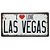 Placa de Metal Decorativa I Love Las Vegas - Imagem 1