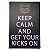 Placa de Metal Decorativa Keep Calm Kicks on - Imagem 1