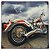 Placa de Metal Decorativa Harley Davidson Raio - 30 x 30 cm - Imagem 1