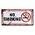 Placa de Metal Decorativa Proibido Fumar No Smoking - 30 x 15 cm - Imagem 1