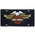 Placa de Metal Decorativa Harley Davidson Águia - 30,5 x 15,5 cm - Imagem 1