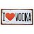 Placa de Metal Decorativa I Love Vodka - Imagem 1