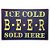 Placa de Metal Decorativa Ice Cold Beer Sold Here - Imagem 1