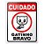 Placa - Cuidado Gatinho Bravo - 15 x 20 cm - Imagem 1