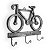Cabideiro Porta Chaves Rústico Bicicleta - Resina cor prata - Imagem 1