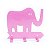 Cabideiro Elefante - rosa - Imagem 1