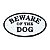 Placa Rústica de ferro Beware of the Dog - Imagem 1