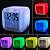 Relógio despertador de mesa Cube Led 7 Cores - Imagem 3