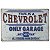 Placa de Metal Chevrolet Only Garage - 30 x 20 cm - Imagem 1