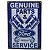 Placa de Metal Ford Genuine Parts and Service - 30 x 20 cm - Imagem 1