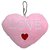 Chaveiro coração de pelúcia Love - rosa claro - Imagem 1