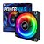 Fan PowerFan-S 120mm Reverse 76,8 CFM ARGB 5v Preto/Branco - Imagem 3