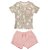 Pijama Curto Grow Up Cachorrinha Rosa Cinza - Imagem 1
