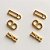 Trio de brincos lacre, pregador e clips folheado a ouro 18k - Imagem 1