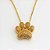 Colar com pingente de patinha folheado em ouro 18k - Imagem 1