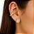 Piercings cravejados com zircônias folheado em ouro 18k - Imagem 1