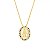 Colar com Medalha de Nossa Senhora Cravejado com Zircônias Coloridas Folheado em Ouro 18k - Imagem 2