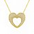 Colar Com Pingente Coração Banhado em Ouro 18k - Imagem 1