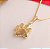 Colar com pingente de patinha cravejado folheado em ouro 18k - Imagem 2