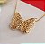 Colar com borboleta cravejada folheada em ouro 18k - Imagem 2