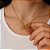 Colar com borboleta cravejada folheada em ouro 18k - Imagem 1