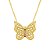Colar Com Borboleta Cravejada Banhada em Ouro 18k - Imagem 1