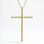 Colar com pingente de crucifixo cravejado folheados a ouro 18k - Imagem 1