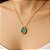 Colar com pingente de gota azul rodeado de zircônias folheado em ouro 18k - Imagem 1