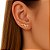 Brinco Ear Cuff com pequenos corações vazados folheado em Ouro 18k - Imagem 1